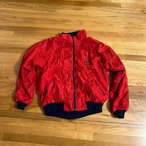 Vintage Patagonia red bomber jacket with fleece lining